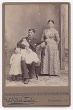 BABY & FAMILY CABINET PHOTO #3 PRE-1905 INDEPENDENCE OREGON, Whiteaker ANTIQUE picture