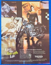 1968 Triumph T100R Daytona Super Sports Ad 500cc Racing Legend Wall Art Gift UK picture
