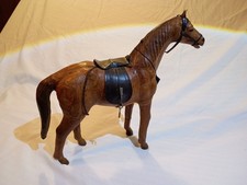 Classic Treasures Vintage leather Horse Figurine with Saddle picture