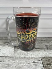 Thermo-Serv Universal Studios 1991 Back to the Future Ride Plastic 16oz Mug RARE picture