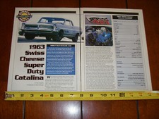 1963 PONTIAC SUPER DUTY CATALINA LIGHWEIGHT ORIGINAL 1997 ARTICLE picture