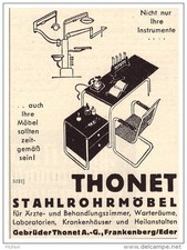Original Advertising - 1938 - Thonet Tubular Steel Furniture in Frankenberg a. Eder, Furniture, picture