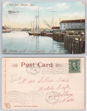 1906 Gloucester MA Water Front Postcard - Metropolitan News Co. Posted picture