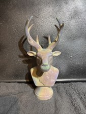 Ashland Frosted Fairytale Iridescent Stag Deer Bust Tabletop Decor Figurine New picture