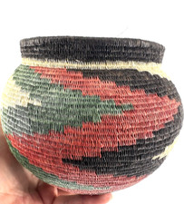 WOUNAAN WEAVER PANAMA by CRISTINA NEGRIA TEUCAMA weaved basket 5″ W x 6″ H picture