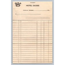 1930s Hotel Ocoee Cleveland TN Statement Handwritten Letter Ephemera Letterhead picture