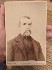 Rare Antique Cabinet Card Photo Victorian Portrait Gentleman Man Kingston NY picture