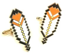 Super Mario World SNES Cape Feather Power Up Suit Work Cufflinks Cuff Links picture