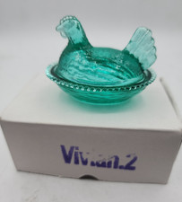 Chick Salt Cellar on Wide Rim Miniana Line Teal Vivian 2*Made 4 AAA Coitsville picture