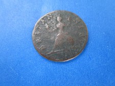 Revolutionary War/Colonial Era George II Copper Farthing Dated 1754 picture