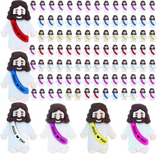 100 Pcs Mini Jesus Figures Jesus Loves You Original Design Jesus Toys Little Jes picture