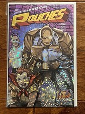 The Adventures of Wyatt & Pouches Pixel Foil Cover LACC 2023 Signed by NATWA COA picture