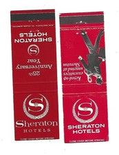 2 Sheraton Hotel  Matchcovers    Includes 25th Anniversary Year picture