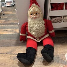 Vintage 1950's Santa Claus Rubber Face, Rushton Style 42” picture