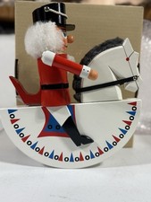 Vintage German Wooden Nutcracker on Rocking Horse – New in Box picture