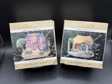 Hallmark Keepsake 1995 Invitation to Tea Ornaments Victorian & Cozy Cottage Lot picture
