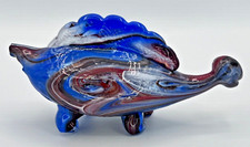 Dave Fetty (Fenton) Blue Slag Glass Dinosaur Henderson Hall - 2024 picture