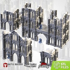 Txarli Factory Cathedral Ruins Fantasy 40k Tabletop Sci Fi Terrain DnD picture