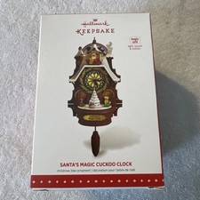 2015 Hallmark Keepsake Santa's Magic Cuckoo Clock  Ornament NIB-824-370 picture