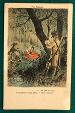Pan Tadeusz Illustration Postcard 1908 Kraków Polish Art Vintage Unused, picture