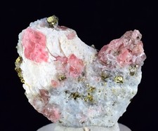 3.2cms RHODOCHROSITE QUARTZ PYRITE CHINA CRYSTAL RHOMBOHEDRAL MINIATURE RB660 picture