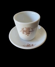 Hotel Italia Vittoria Sicily Antique Espresso Cup Saucer Rare c.1890-1910 picture