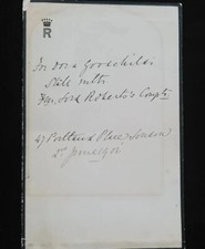 1901 Field Marshal Lord Roberts Autograph Letter Signed Dora Goodchild Boer War picture