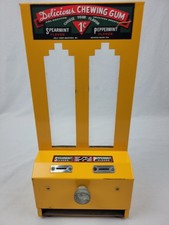 Vintage Parts Jolly Good Industries Chewing Gum Penny 1c Vending Machine Yellow  picture