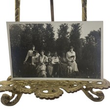 Antique C1910s Seven Women Garden RPPC Real Photo Postcard Unposted 3.5x5.5 picture