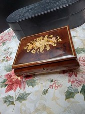 Vintage Reuge Music Box Marquette inlaid Swiss movement Song Minuets of Mozart  picture