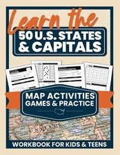 Learn the 50 U.S. States & Capitals: Map Activities, Games & Practice Workbook f picture