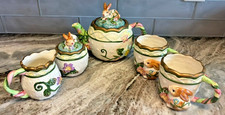 VTG WMG Spring Time Bunny Rabbit - 5 Piece Tea Set picture