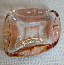 vintage 1930s 1940s chunky pink depression glass ashtray picture