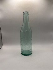 Antique C Huber Brewery Brooklyn NY Aqua Glass Embossed Beer Bottle 9” picture