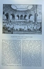 1899 Plans for Paris World's Fair Exposition illustrated picture