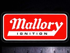 MALLORY Ignition - Original Vintage 1970's Racing Decal/Sticker - 5 inch picture