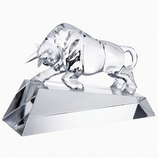 Crystal Bull on Clear Crystal Base - Includes Deluxe Gift Box &  picture