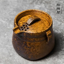 Handmade Rough Pottery Teapot Japanese Tea Pot Antique Ceramic Tea Set Filter picture