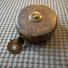 Antique Chesterman 25 ft Tape Measure-As Found-Old Repair picture