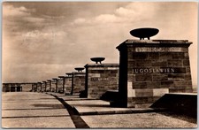 Memorial Buchenwald Germany Street Nations Country Monuments Stamp RPPC Postcard picture