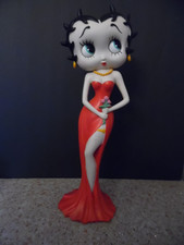 Betty Boop Figurine 2002 KFS/TM Hearst Red Dress Rose Bouquet 14