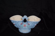 Baby Blue Miyata double opening cornucopia-style planter picture