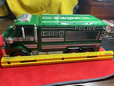 Hess 2023 Police Toy Truck Vehicle Green/White/Silver Gas & Oil Theme picture