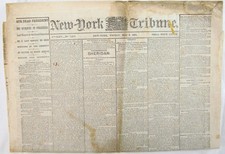 Antique 1865 Civil War - Abraham Lincoln Funeral Newspaper picture
