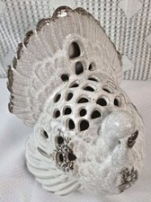 Ceramic Thanksgiving Turkey Figurine Lattice Tabletop Autumn Home Decor picture