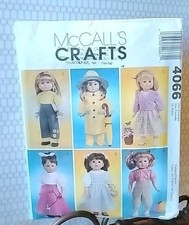 McCall's 4066 Doll Clothes Sewing Pattern, Contemporary Original picture