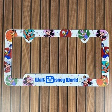 Disney Parks License Plate Frame Metal Main Characters Walt Disney World - NEW picture