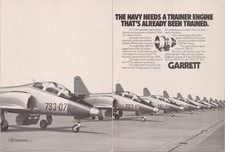 Garrett TFE731 Engine Vintage 1980s 2pg Magazine Ad Military Trainer Jets picture