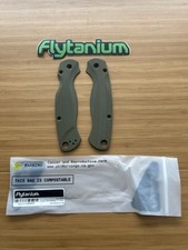 Spyderco PM2 Flytanium Handle Scales Lotus OD Green G10 FLY-0814 picture