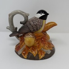 2010 ENESCO ARTIST GALLERY TEAPOT SERIES BY DEAN GRIFF FALL CHICKADEE TEAPOT picture